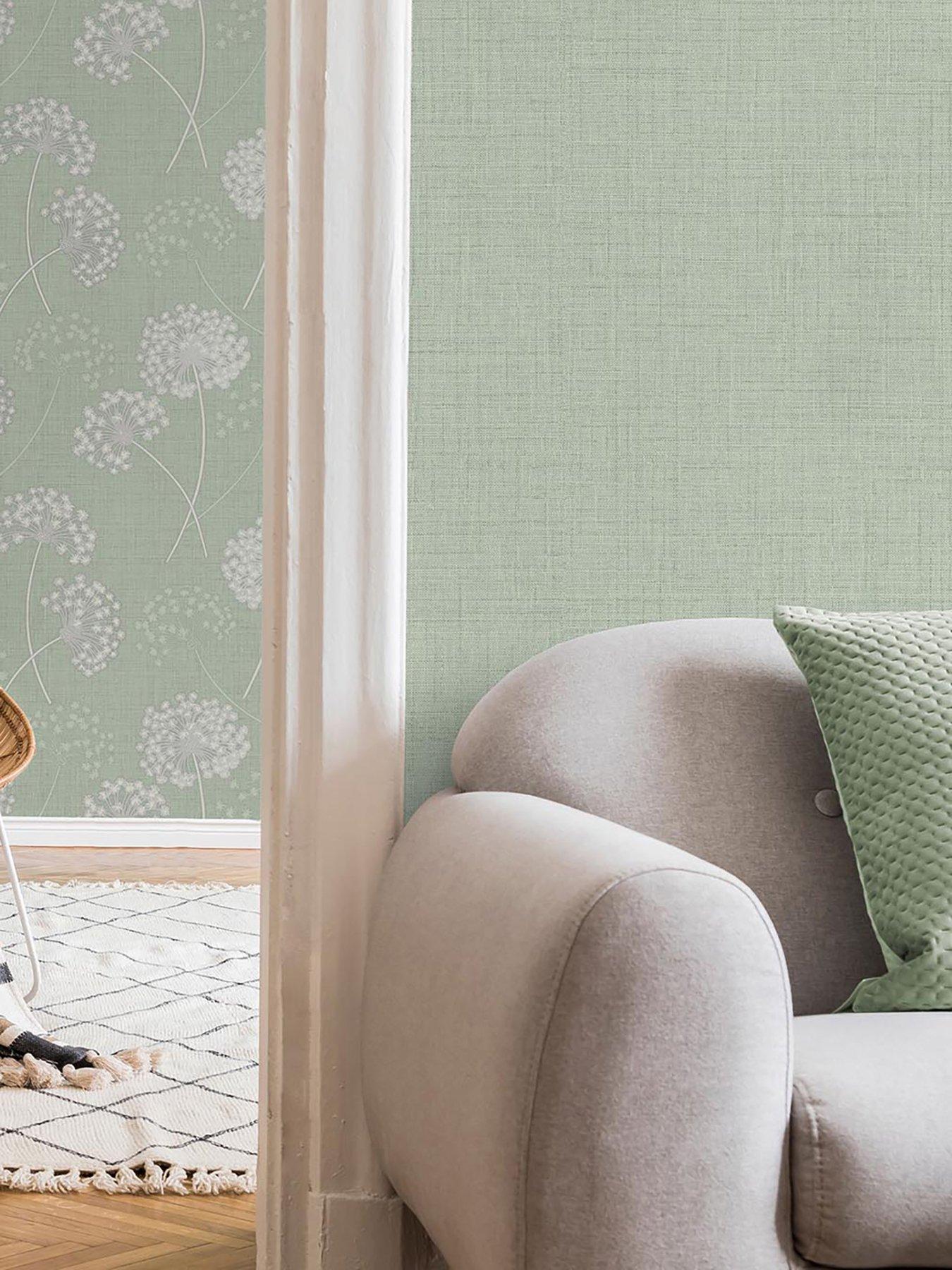Product photograph of Fine Decor Grace Texture Wallpaper - Green from very.co.uk