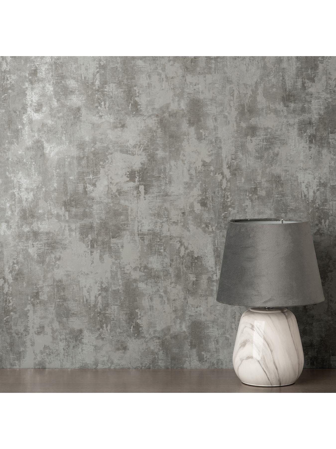 Image 3 of 5 of Fine Decor Sierra Plain Wallpaper - Grey