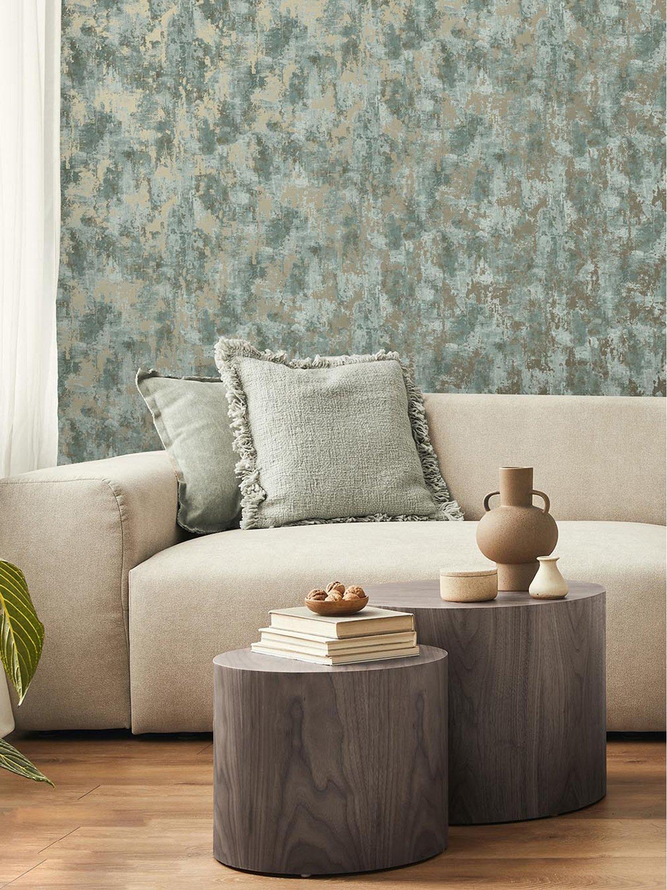 Image 2 of 5 of Fine Decor Sierra Plain Wallpaper -  Sage