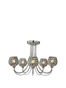 Product photograph of Very Home Lucie 5-light Flush Ceiling Light from very.co.uk