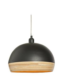 Product photograph of Very Home Bamboo Spun Easy Fit Shade In Black from very.co.uk