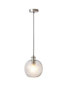 Product photograph of Bhs Alfie Bobble Glass I Light Pendant from very.co.uk