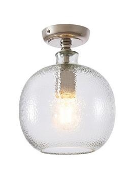 Product photograph of Bhs Alfie Bobble Glass I Light Flush from very.co.uk