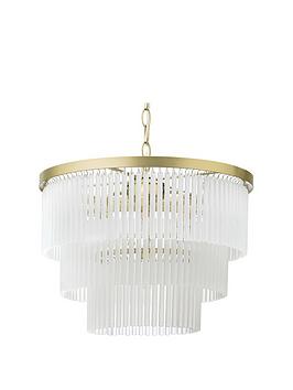 Product photograph of Bhs Aubrey Frosted Glass 5 Light Pendant from very.co.uk
