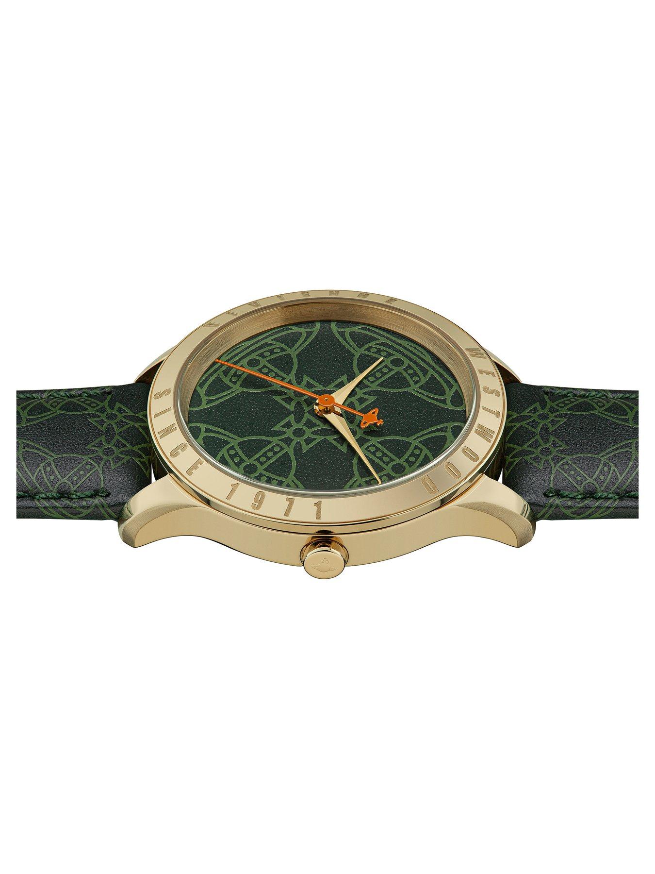 Image 2 of 5 of Vivienne Westwood Green Orb Dial Green Strap Watch