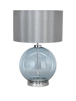 Product photograph of Bhs Metro Ball Table Lamp Blue Nickel from very.co.uk