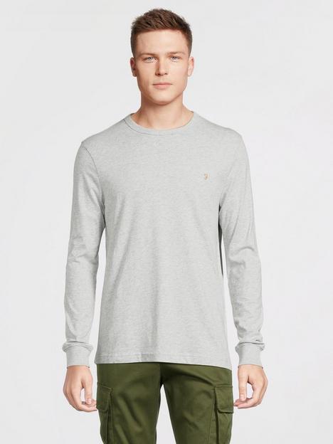farah-worthington-regular-long-sleeve-t-shirt-grey