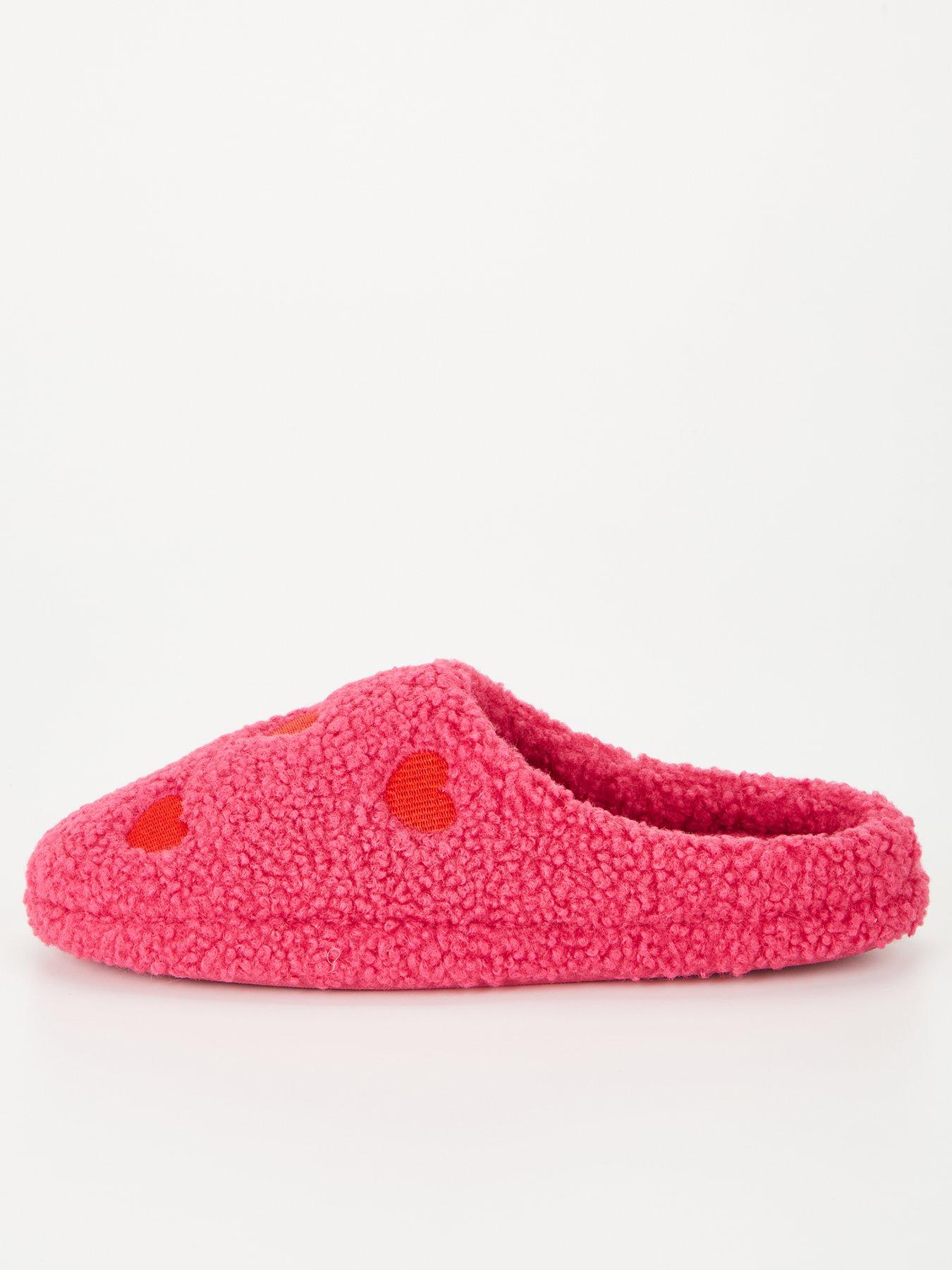 TOTES Fluffy Knit Ballet Slippers - Berry