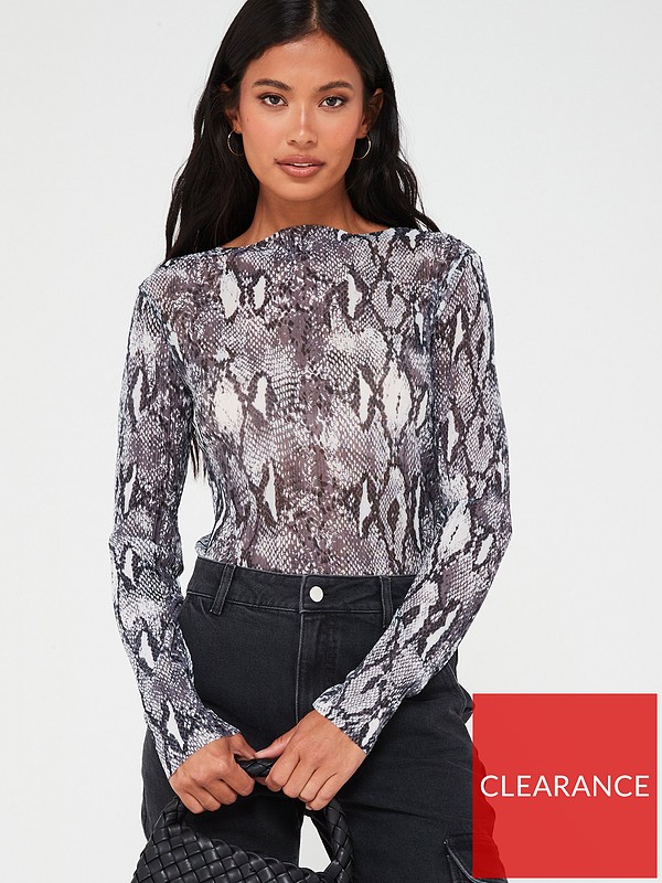 Mesh Sparkly Fitted Top, SOSANDAR
