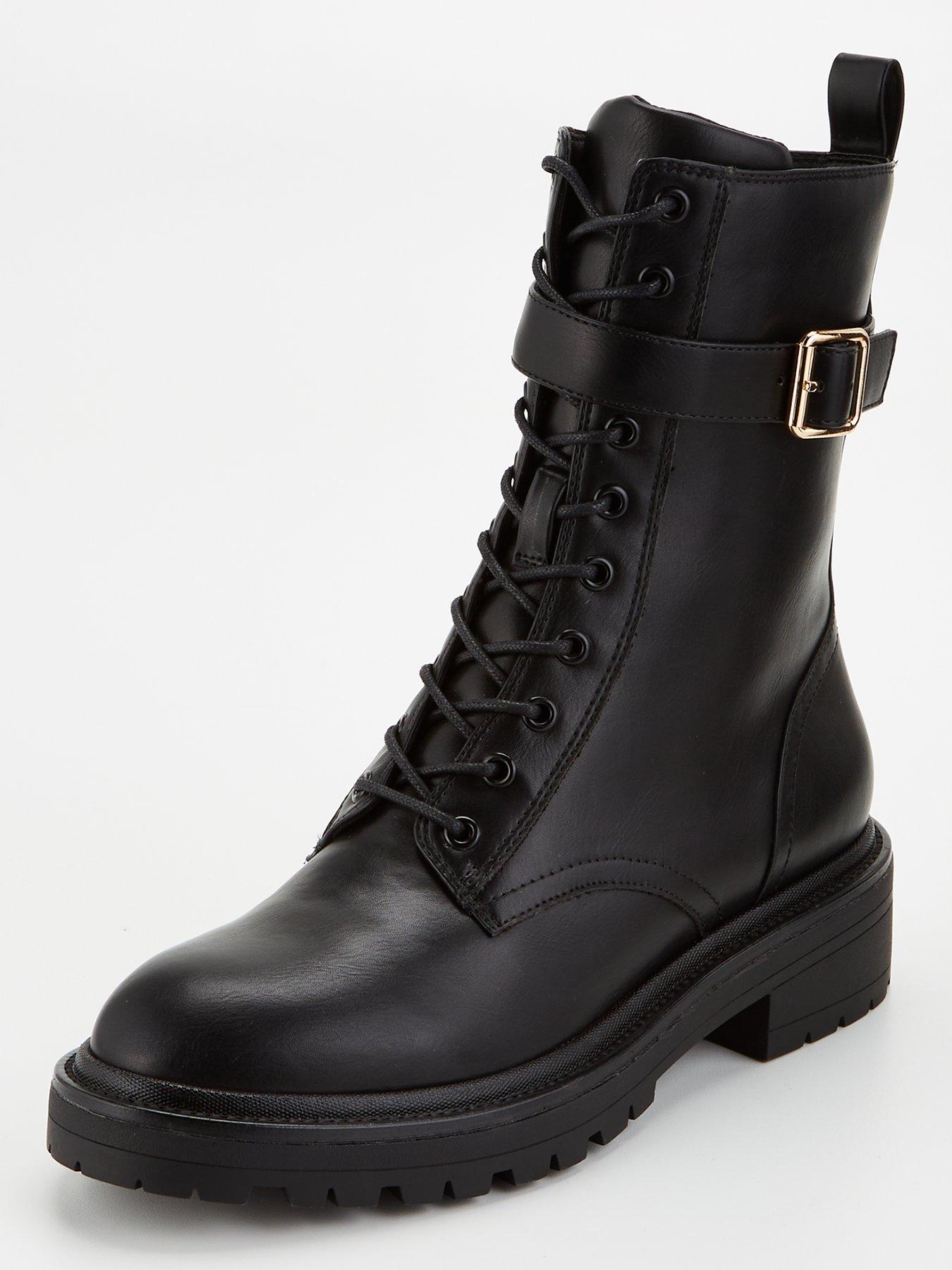 Lace Up Boot Black