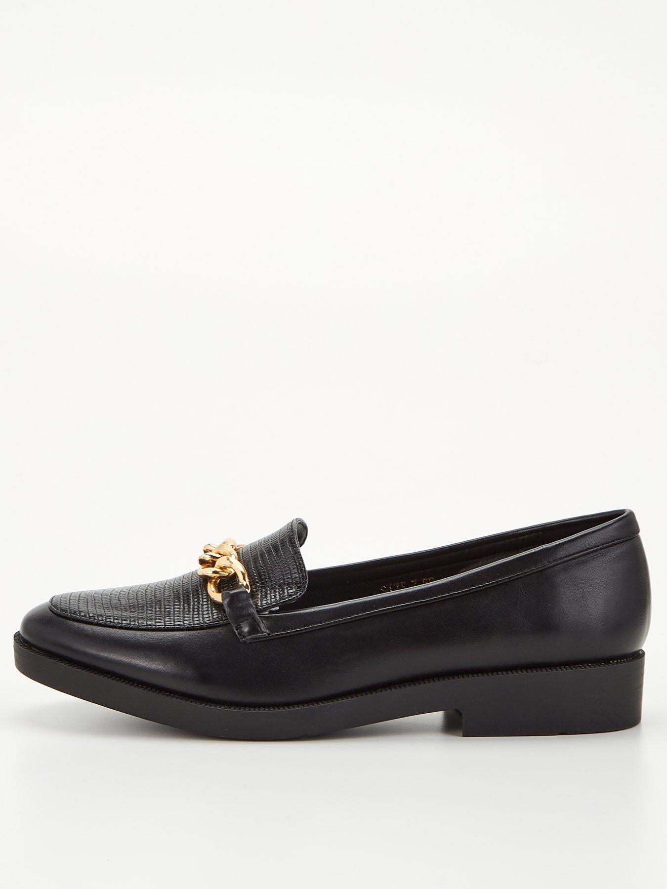 Black leather best sale loafers womens sale