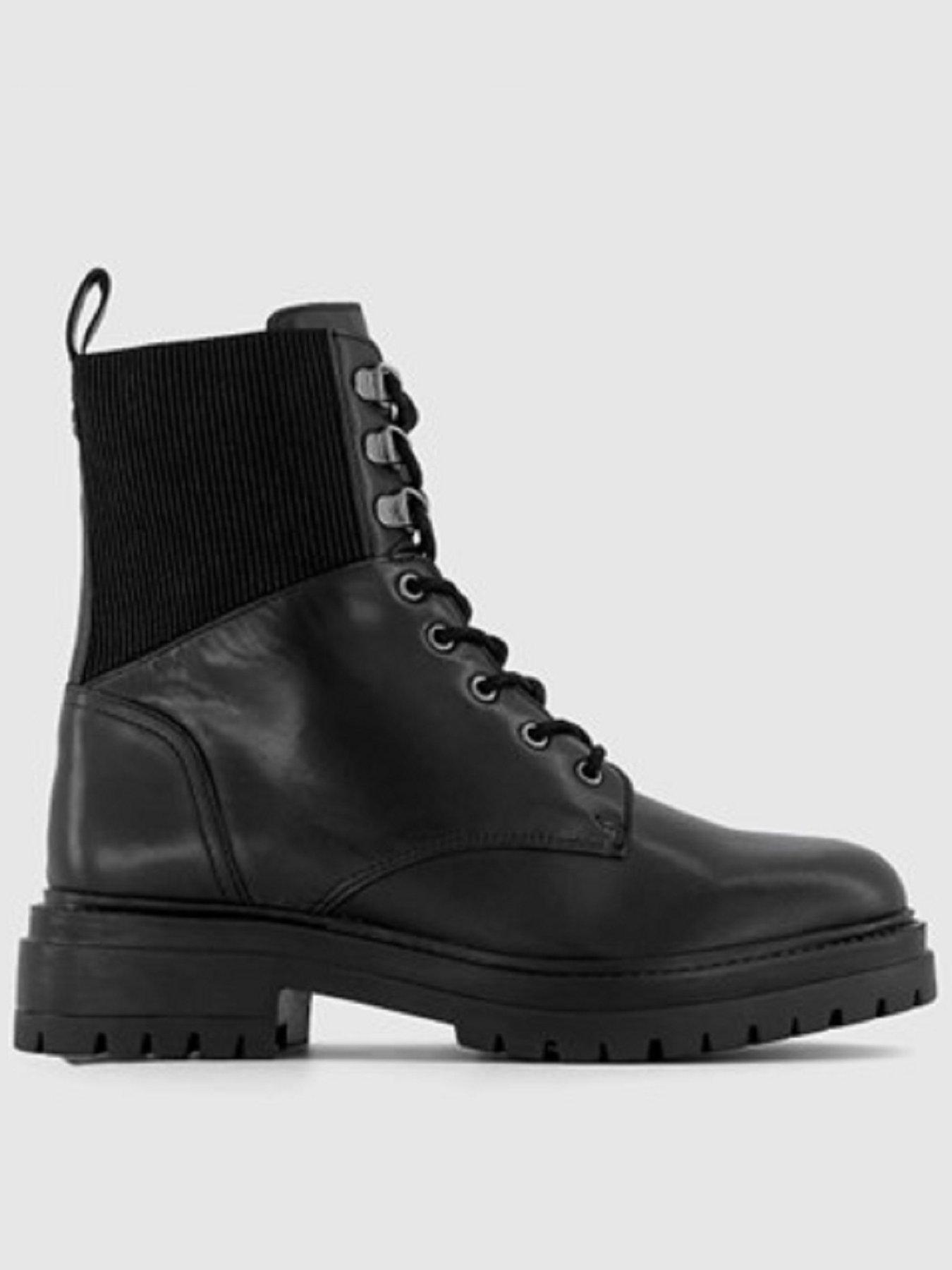 office-affirmation-elastic-panel-leather-lace-up-boot-black-leather