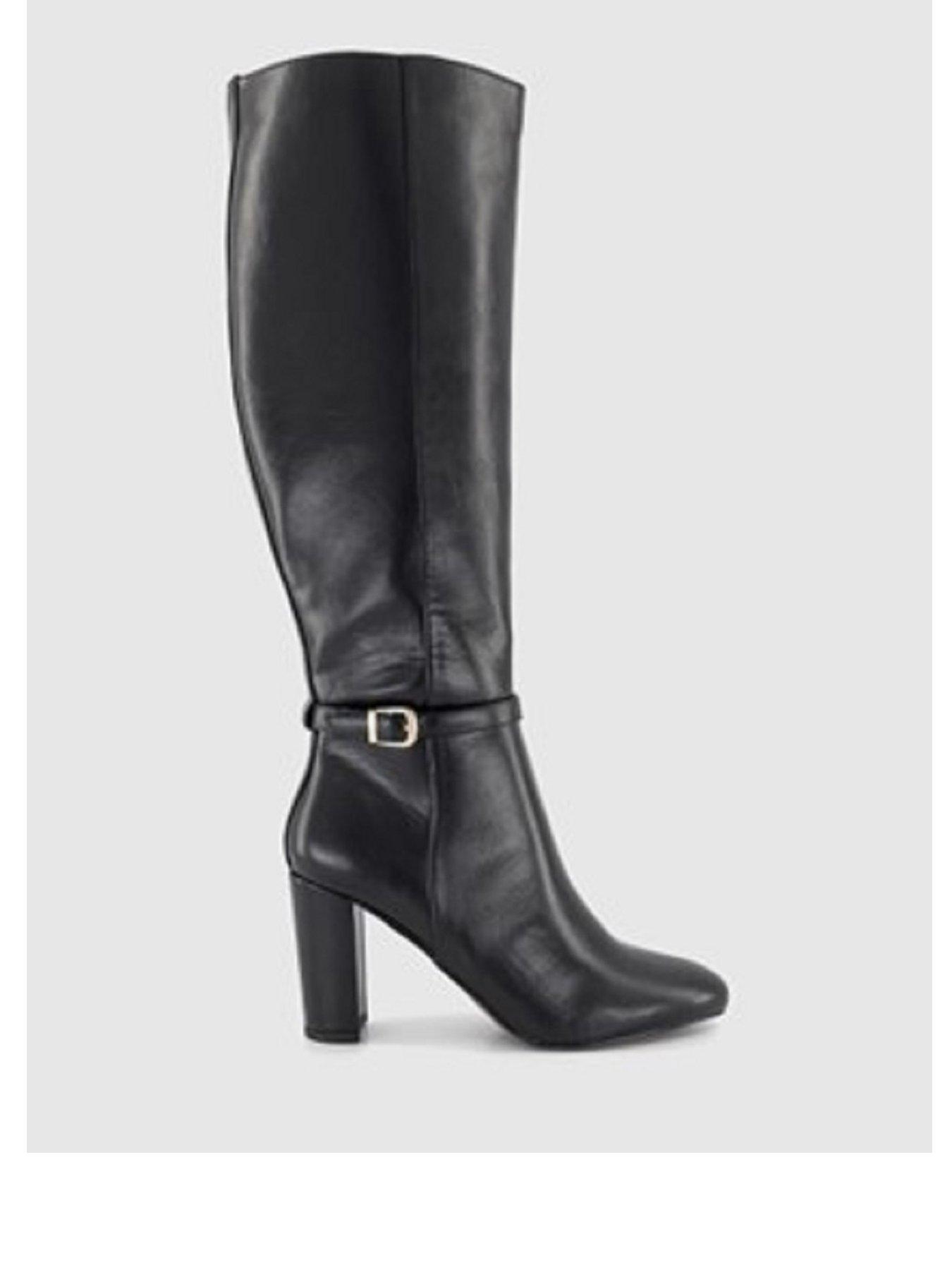 Office black buckle clearance boots