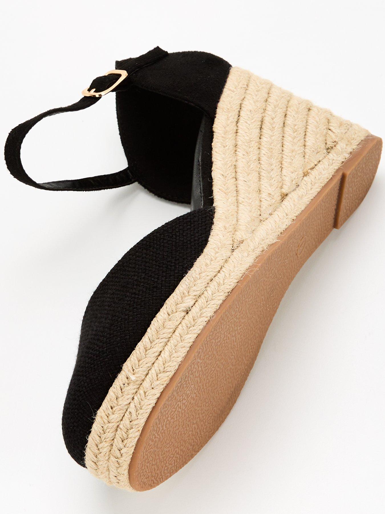 Everyday Extra Wide Closed Toe Wedge Black Very