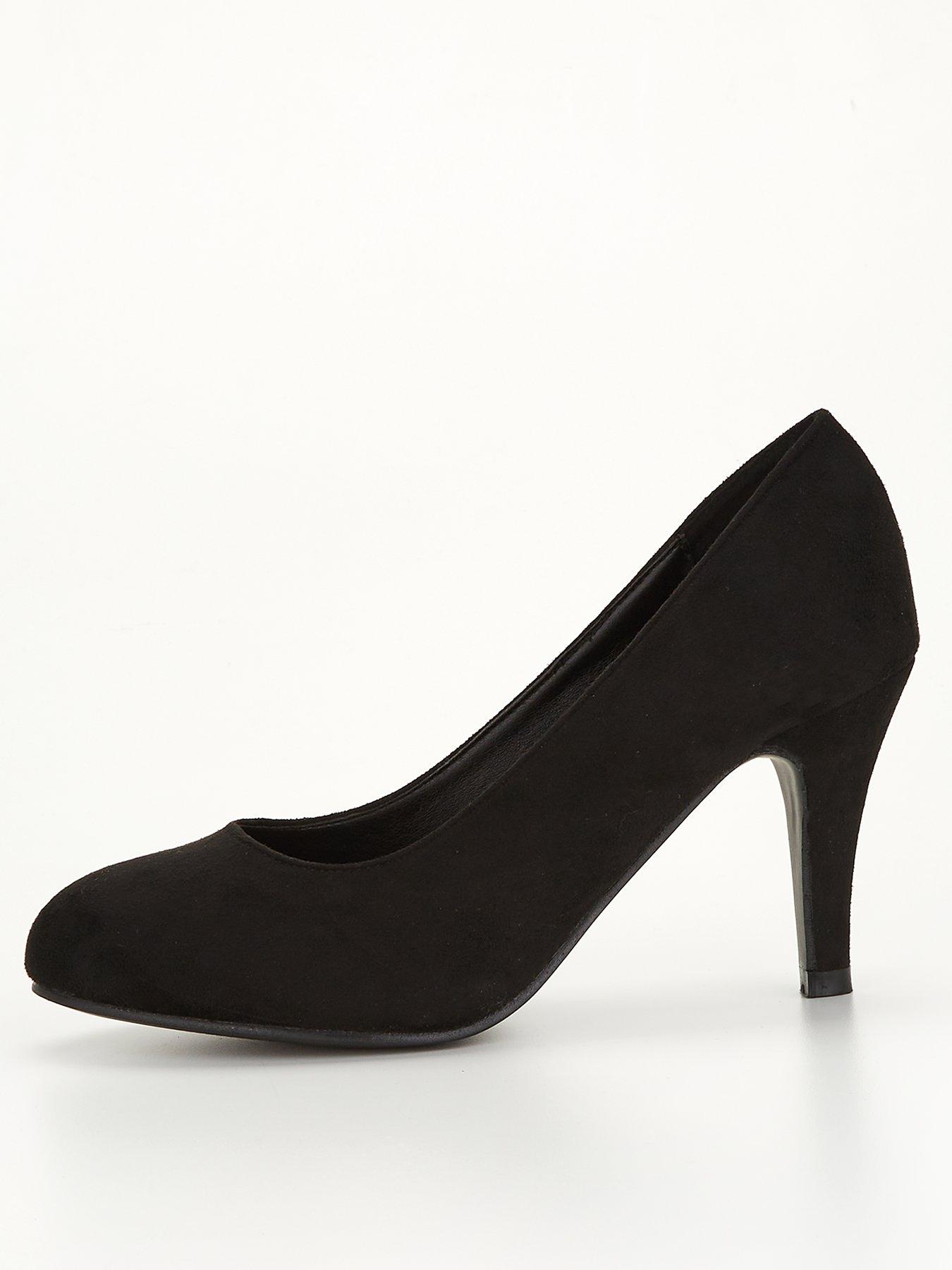 Black court store heels sale