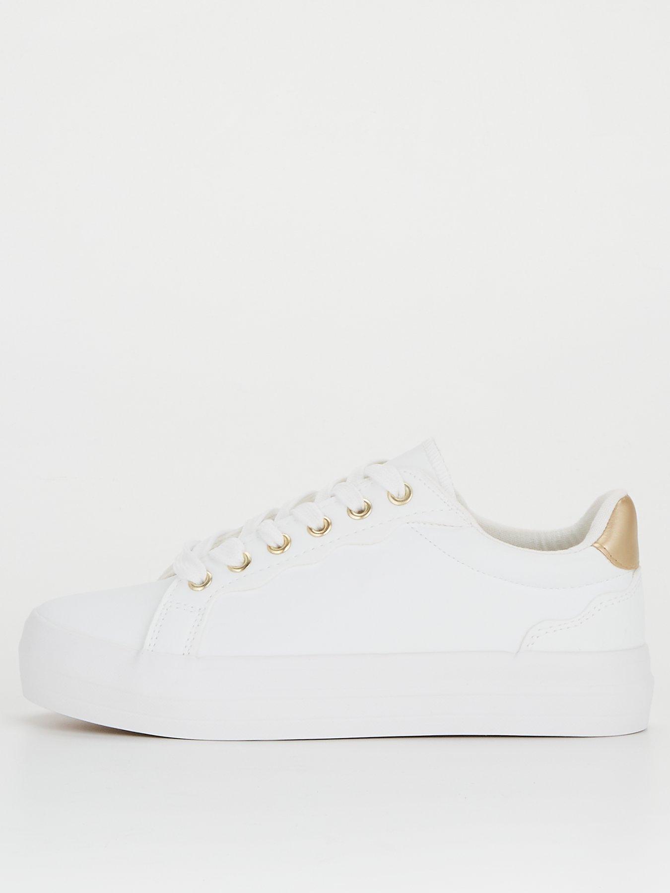 undefined Extra Wide Fit Platform Trainer - White