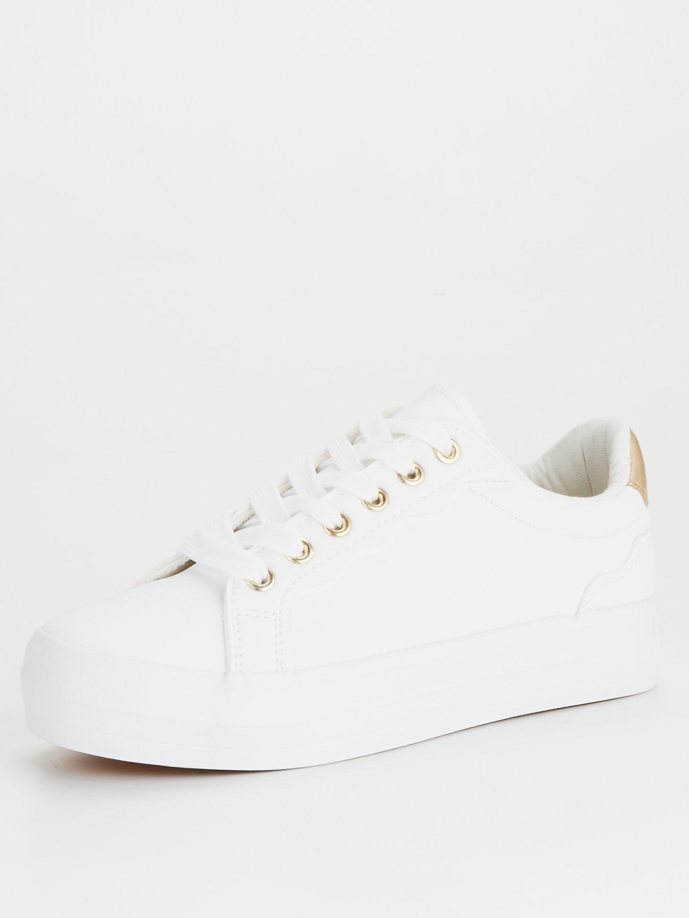 Everyday Extra Wide Fit Platform Trainer White Very