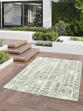 Product photograph of Botanical Patchwork Indoor Outdoor Rug from very.co.uk