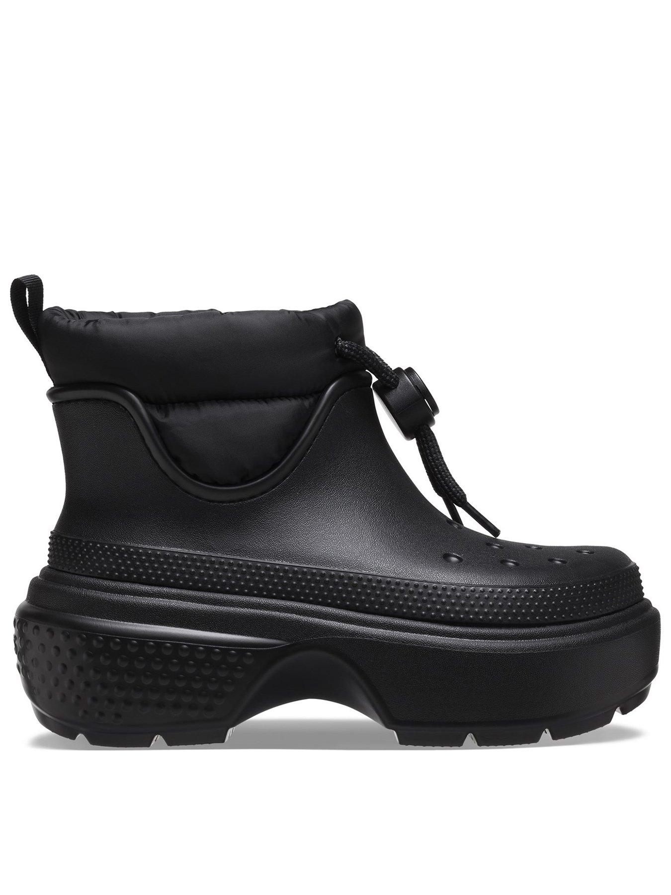 Crocs Stomp Puff Boot - Black, Black, Size 6, Women