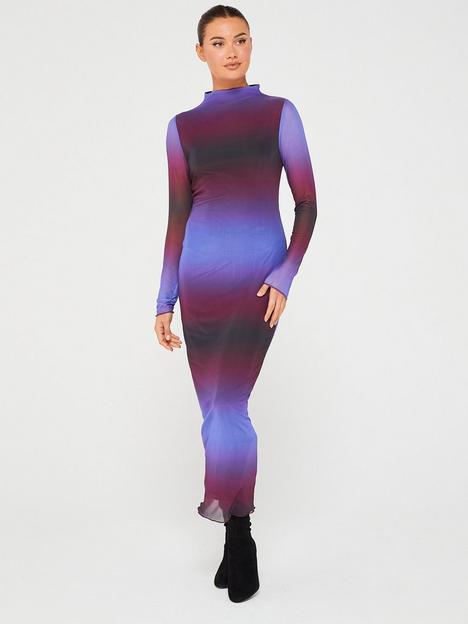 v-by-very-ombre-high-neck-midaxi-dress-print
