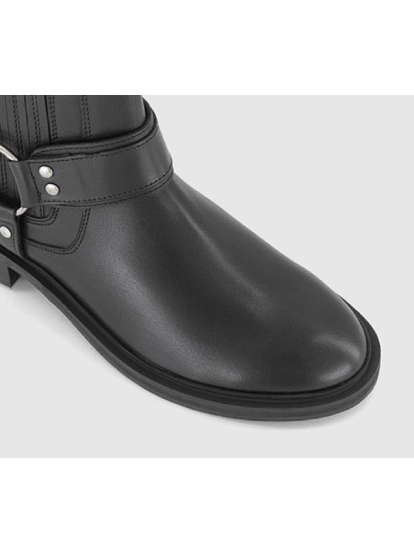 Office black clearance biker boots