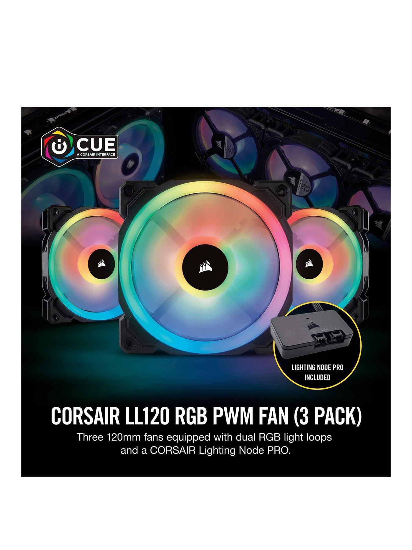 Corsair LL120 RGB 3Fan Pack with Lighting Node PRO PCケースファン