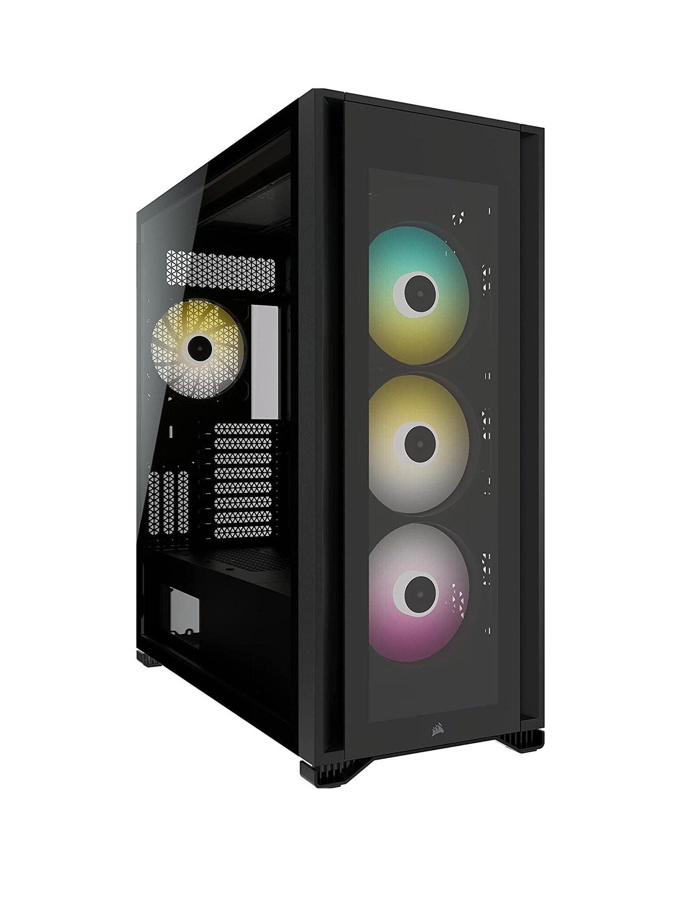CORSAIR iCUE 7000X RGB Tempered Glass Full Tower Smart Case, Black ...