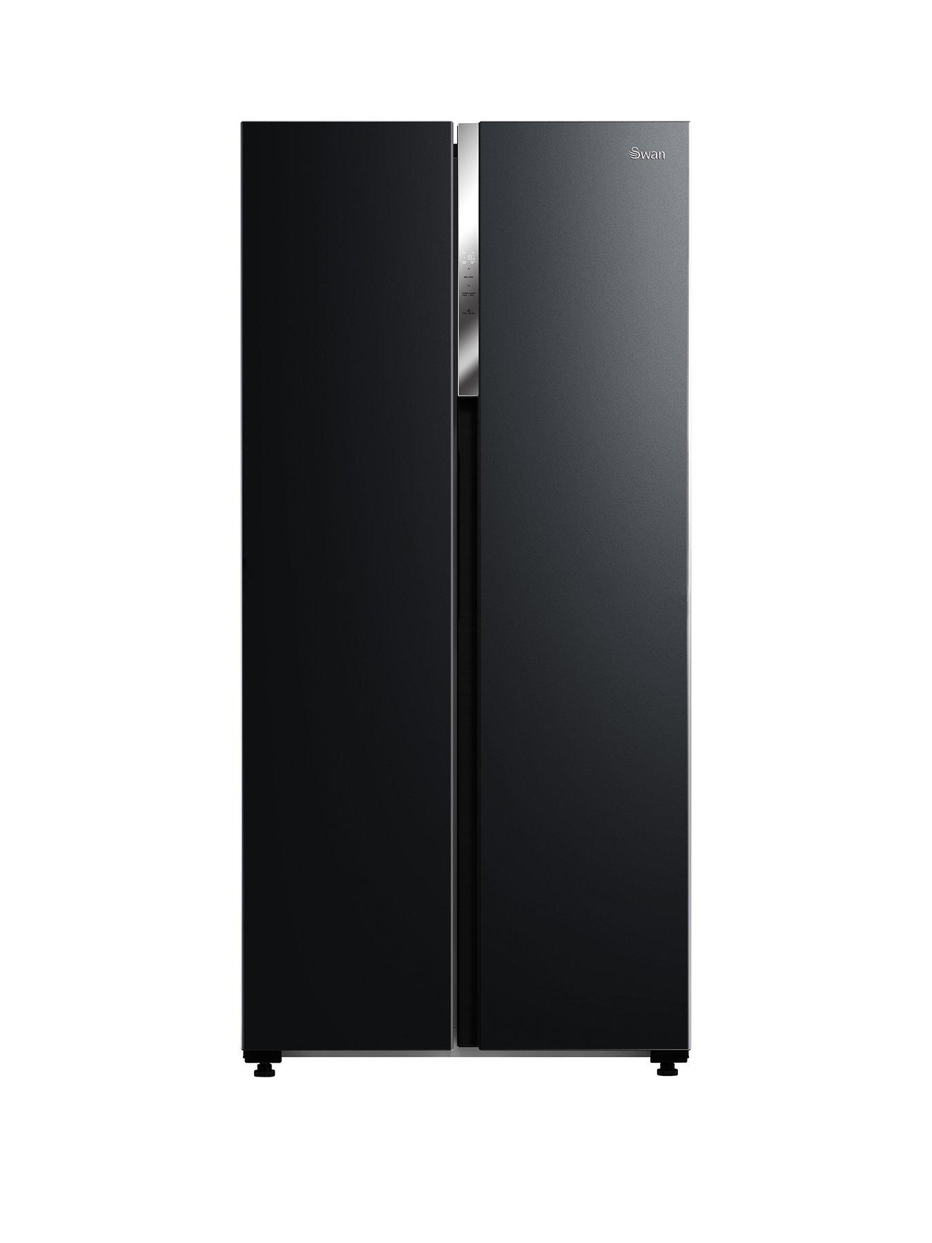 Swan SR750100B 84cm Wide, Total No Frost, American-Style Freestanding Fridge Freezer - Black