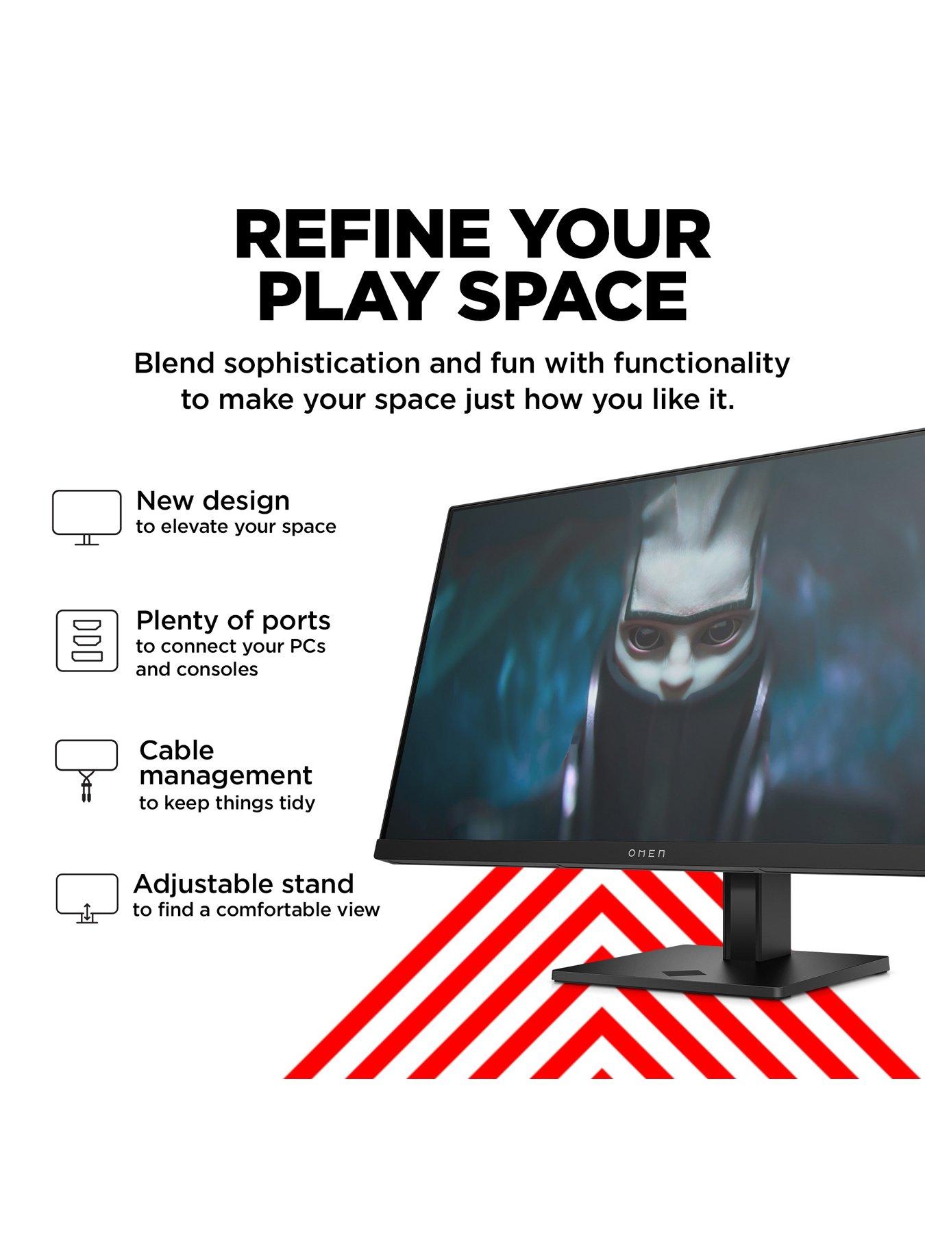 Image 6 of 8 of HP OMEN 24 Gaming Monitor - 24in&nbsp;FHD (1920 x 1080) 165hz, 1ms Response, AMD FreeSync&trade; Premium, Adjustable Stand, PC &amp; Console Compatible