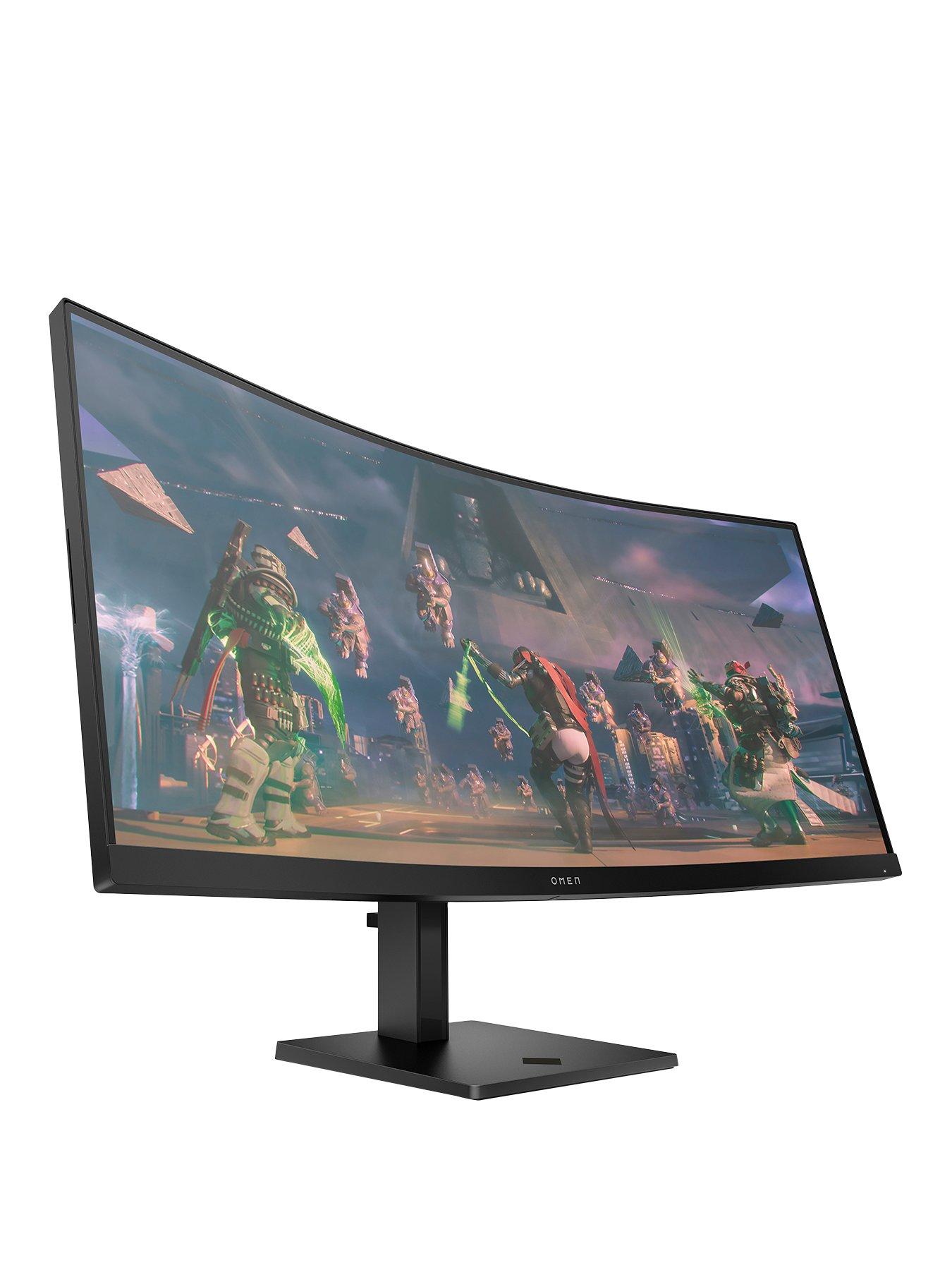 HP OMEN 34c Curved Gaming Monitor - 34in WQHD (3440 x 1440) 165hz, 1ms Response, AMD FreeSync™ Premium, Adjustable Stand, PC  &  Console Compatible
