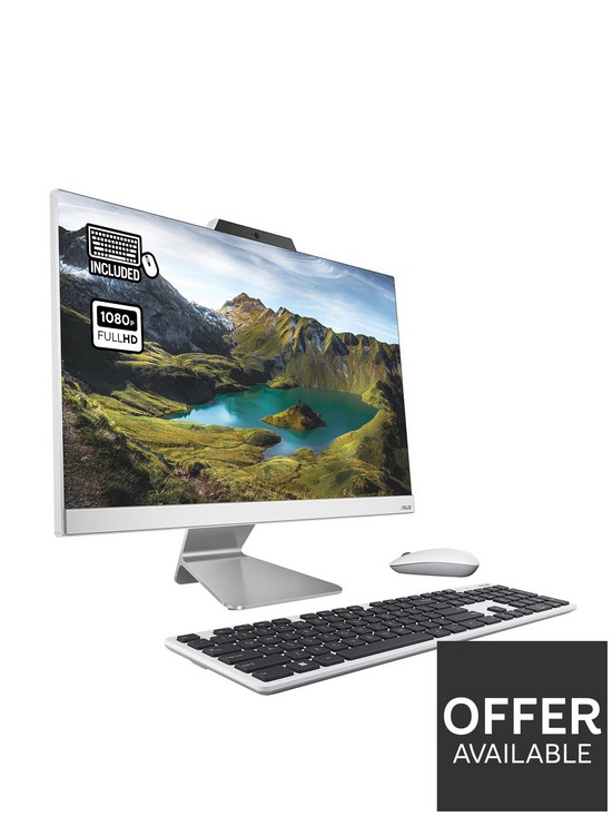 front image of asus-a3402nbspall-in-one-desktopnbsppc-24in-fhd-intel-pentium-8gb-ram-256gb-ssd-silver