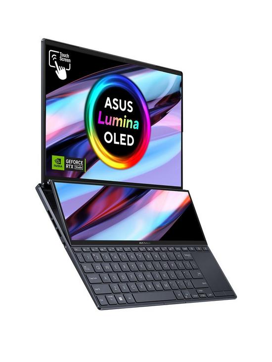 stillFront image of asus-zenbook-pro-14-duo-olednbspux8402vu-p1026w-laptop-145in-28k-geforce-rtx-4050nbspintel-core-i7-16gb-ram-1tb-ssd-with-optional-microsoftnbsp365-family-1-year-black