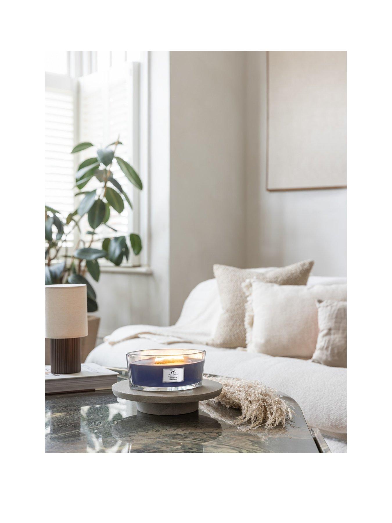 Product photograph of Woodwick Ellipse Candle Ndash Hinoki Dahlia from very.co.uk