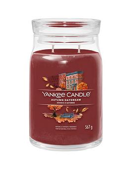 Product photograph of Yankee Candle Large Signature Jar Candle Ndash Autumn Daydream from very.co.uk