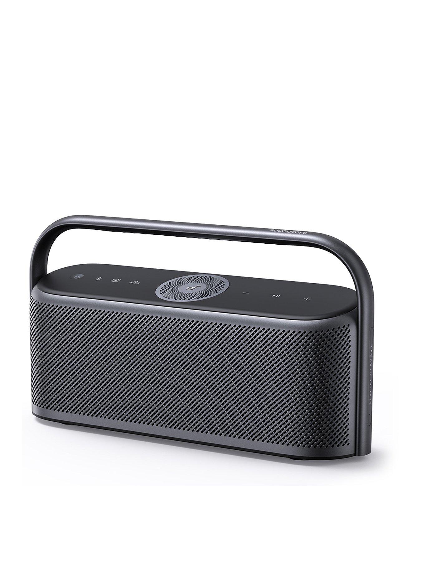 by Anker Motion X600 Bluetooth Speaker with Wireless Hi-Res Spatial Audio,  Built-In Handle