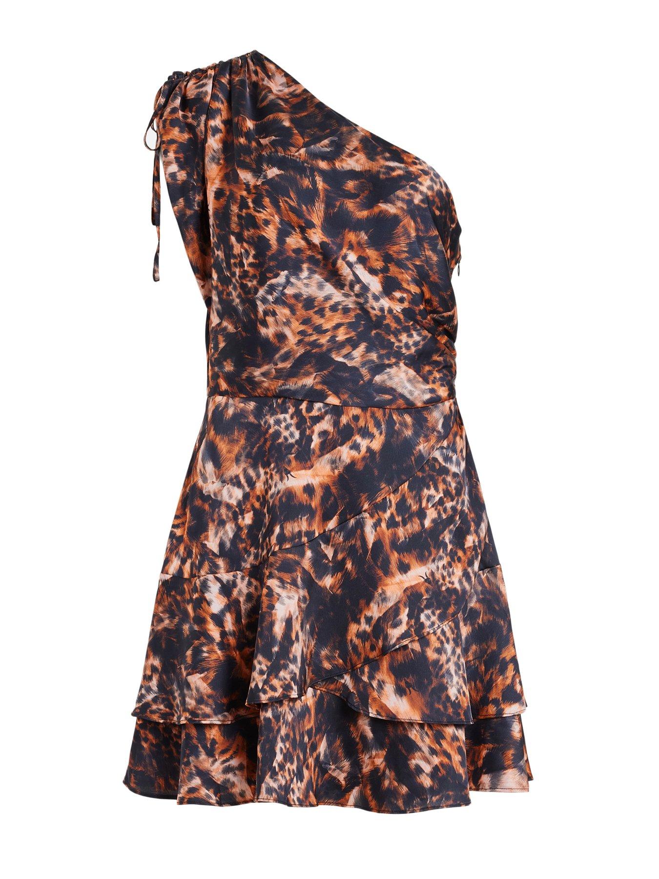 Image 5 of 6 of AllSaints Cayla Spark Dress - Brown&nbsp;