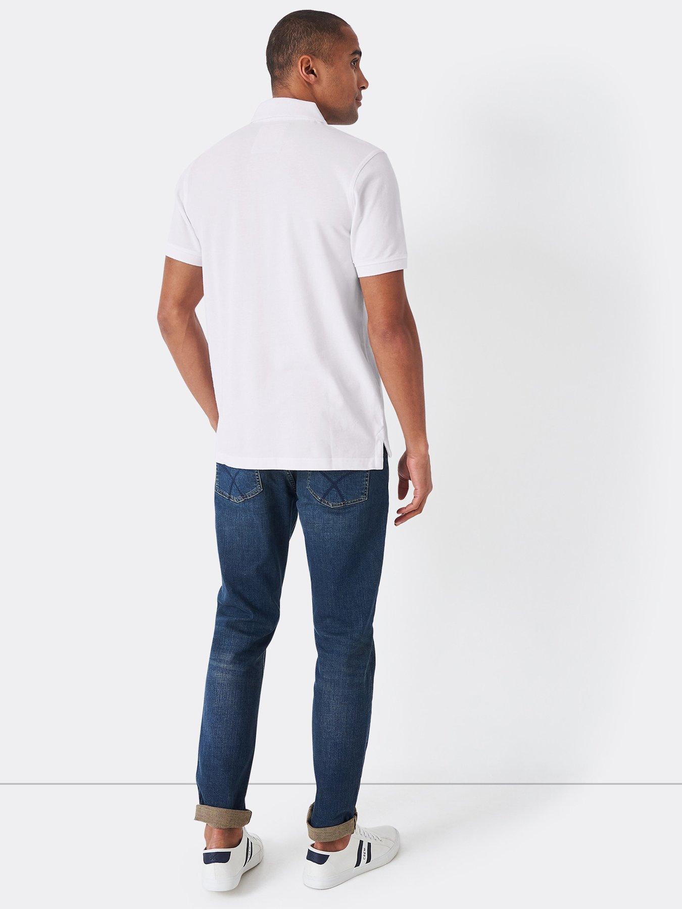 Image 2 of 5 of Crew Clothing Classic Pique Polo - White