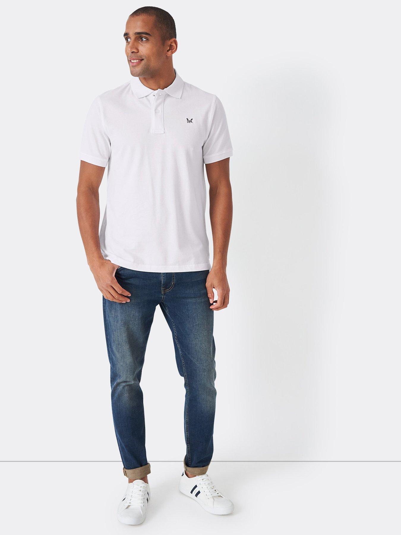 Image 4 of 5 of Crew Clothing Classic Pique Polo - White