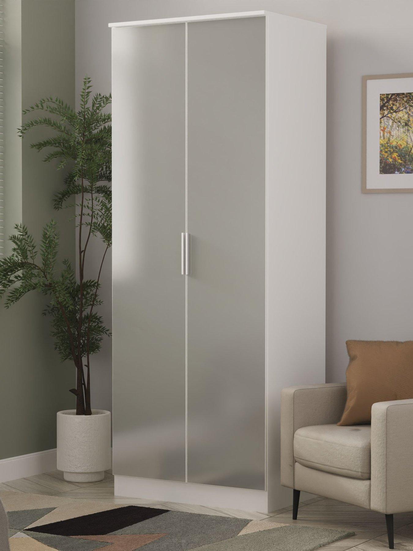 undefined Adair Ready Assembled 2 Door Wardrobe - Matt Grey