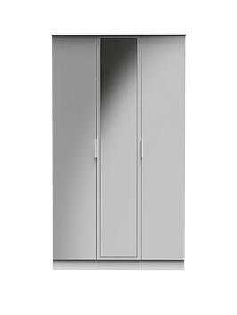 Product photograph of Swift Adair Ready Assembled 3 Door Mirrored Wardrobe from very.co.uk