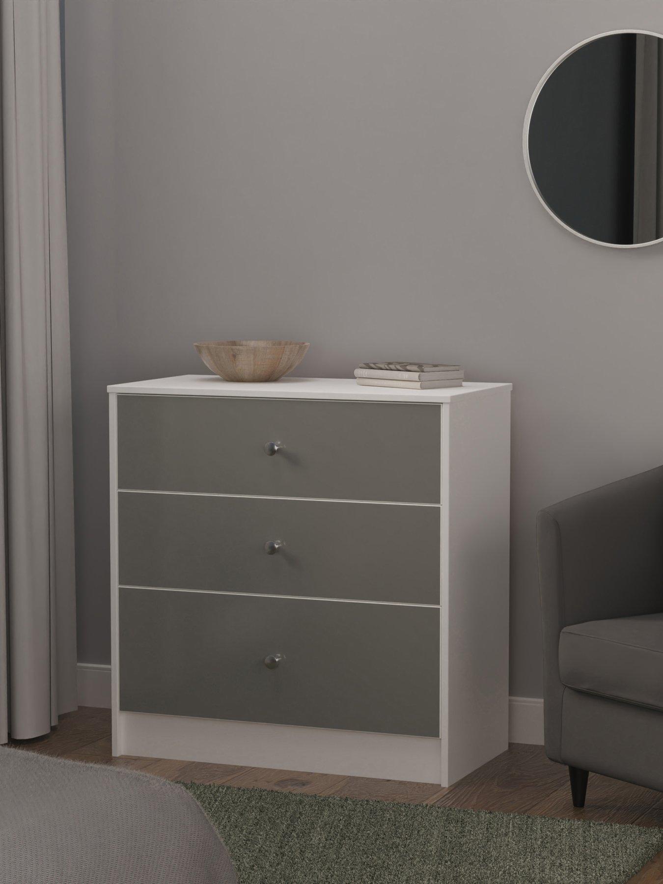 Product photograph of Swift Verity Ready Assembled 3 Drawer Deep Chest from very.co.uk