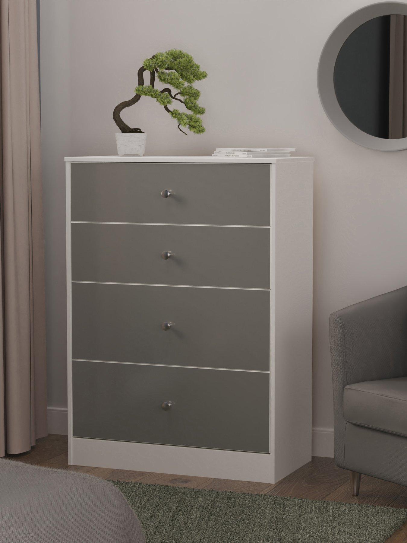 undefined Verity Ready Assembled 4 Drawer Deep Chest