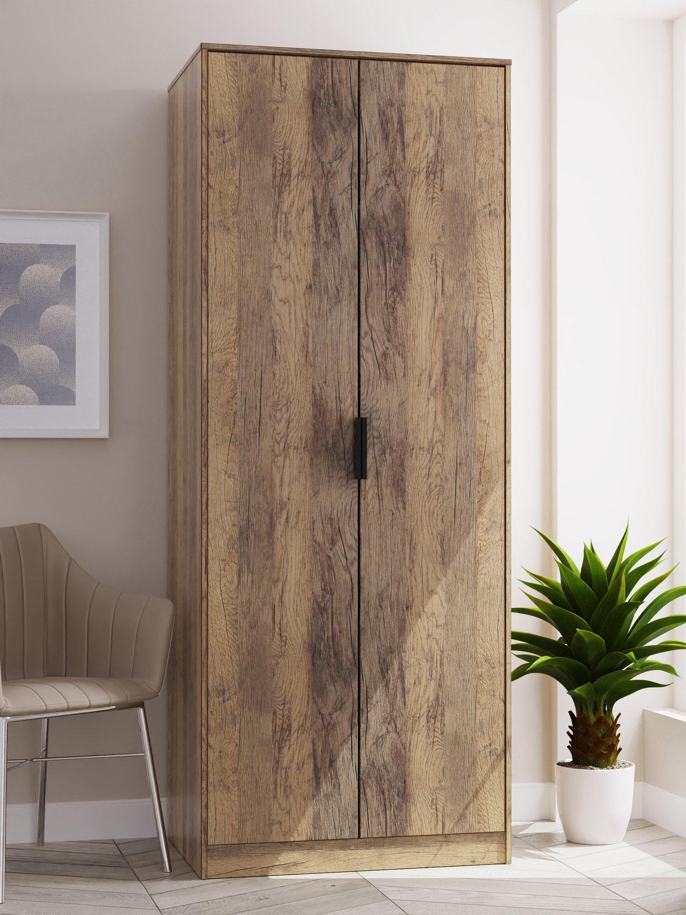 undefined Emerson Ready Assembled 2 Door Wardrobe
