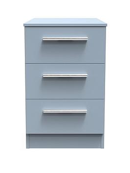 Product photograph of Swift Logan Ready Assembled 3 Drawer Bedside from very.co.uk