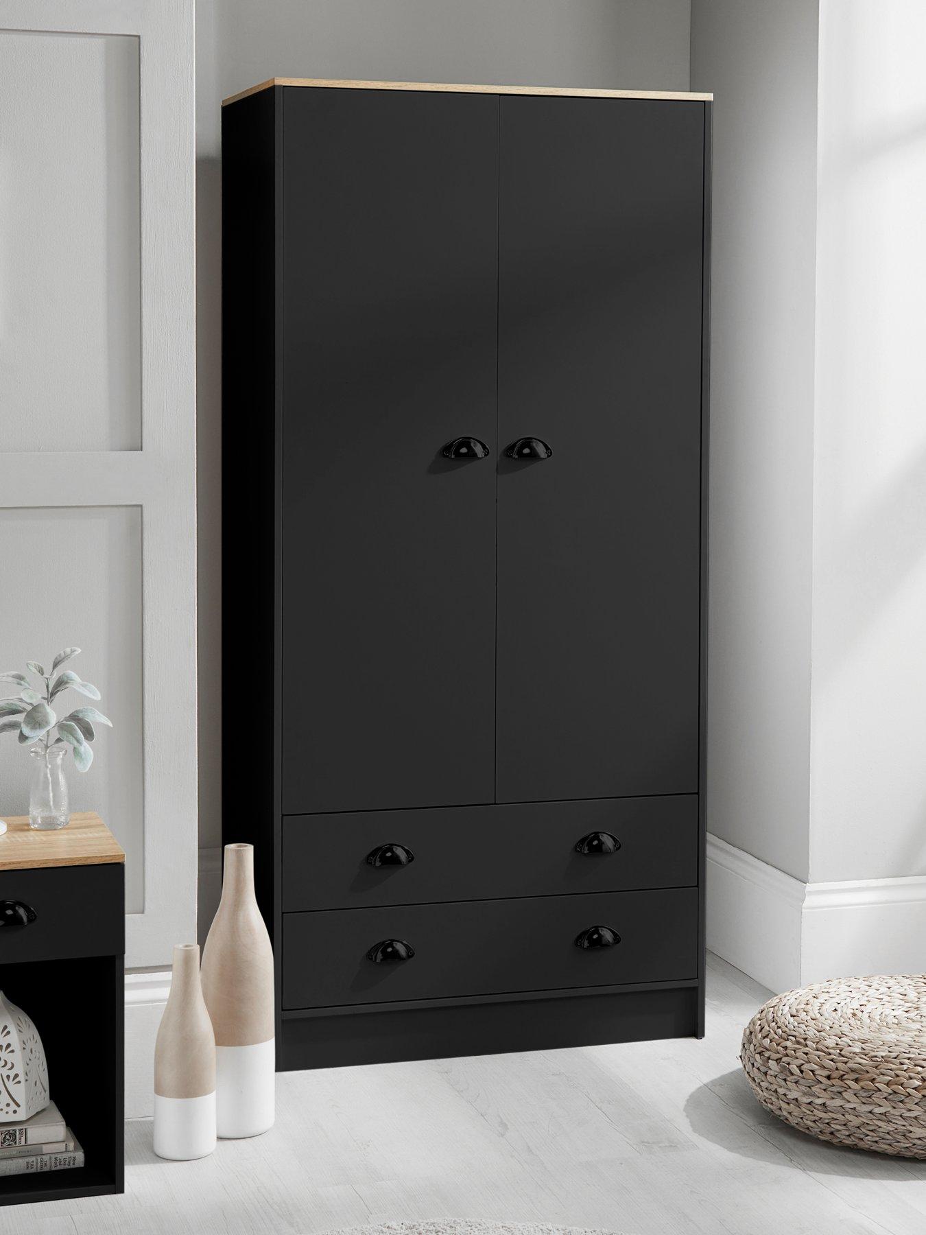 Black 2024 oak wardrobe