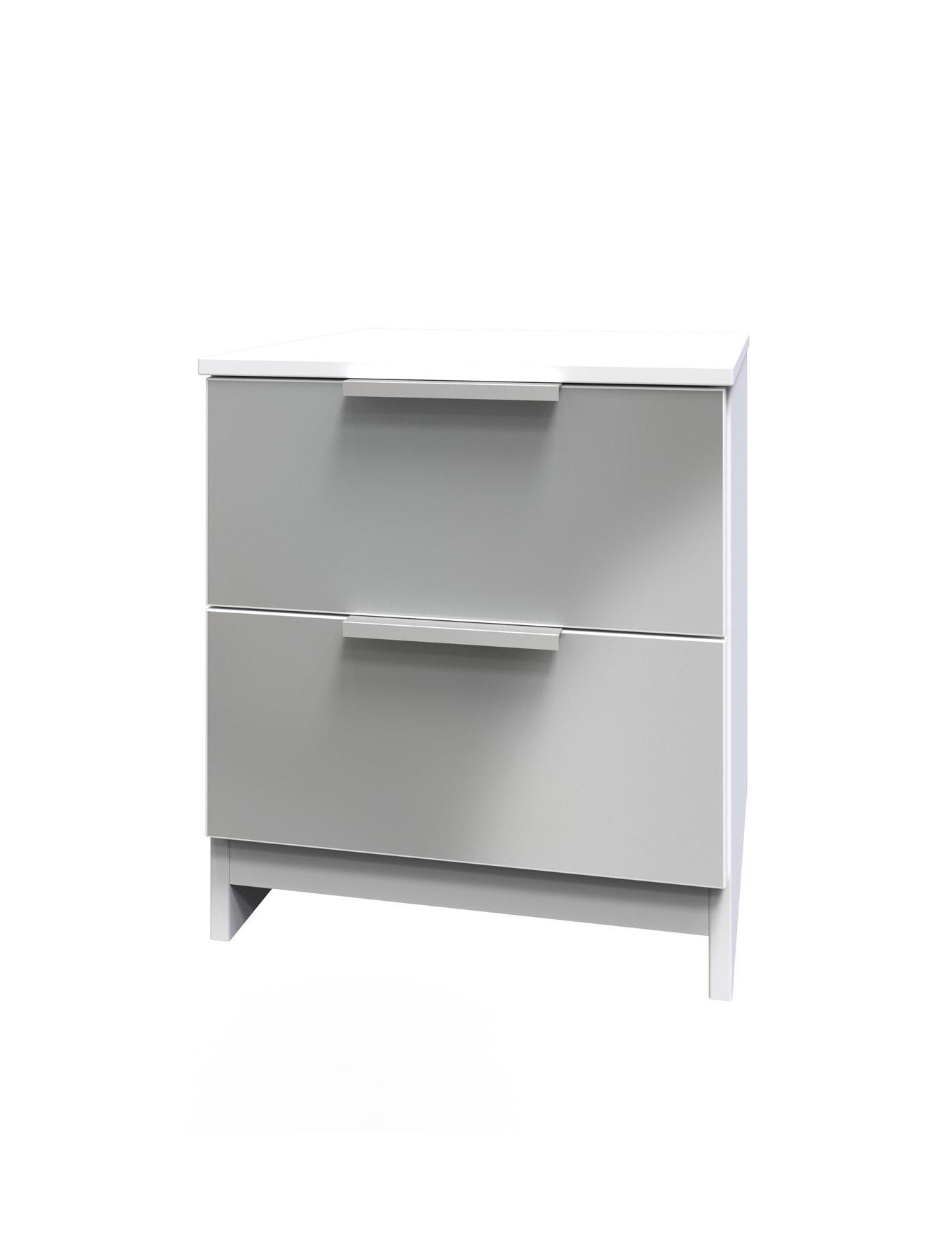 Image 3 of 6 of SWIFT Adair Ready Assembled 2 Drawer Bedside Cabinet - Matt&nbsp;Grey