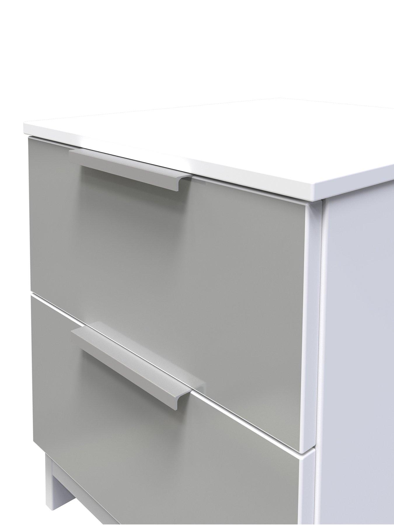 Image 4 of 6 of SWIFT Adair Ready Assembled 2 Drawer Bedside Cabinet - Matt&nbsp;Grey