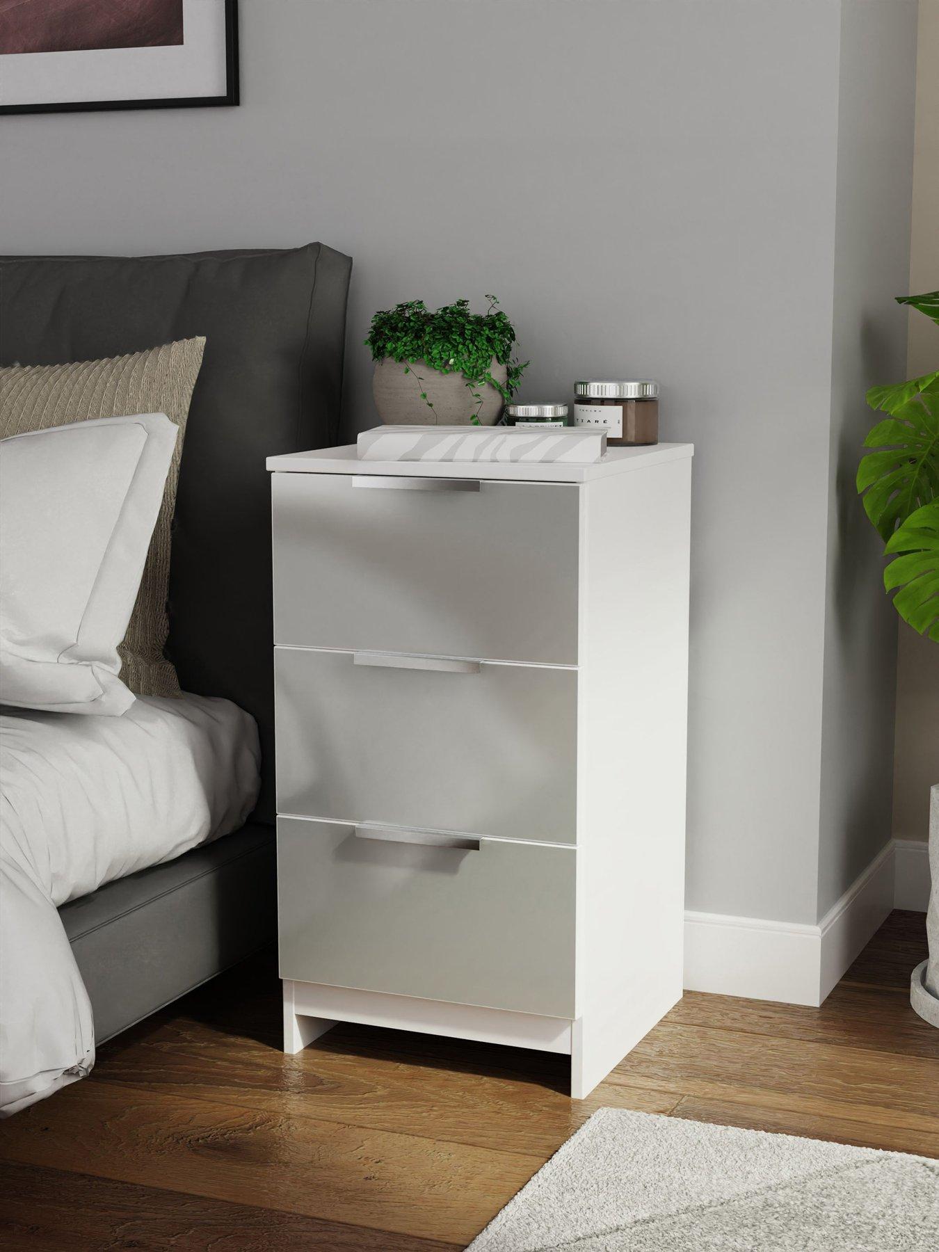 Product photograph of Swift Adair Ready Assembled 3 Drawer Bedside Cabinet from very.co.uk