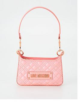love moschino mini quilted shoulder bag - pink
