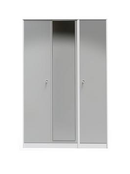 Product photograph of Swift Verity Part Assembled 3 Door Mirrored Wardrobe from very.co.uk